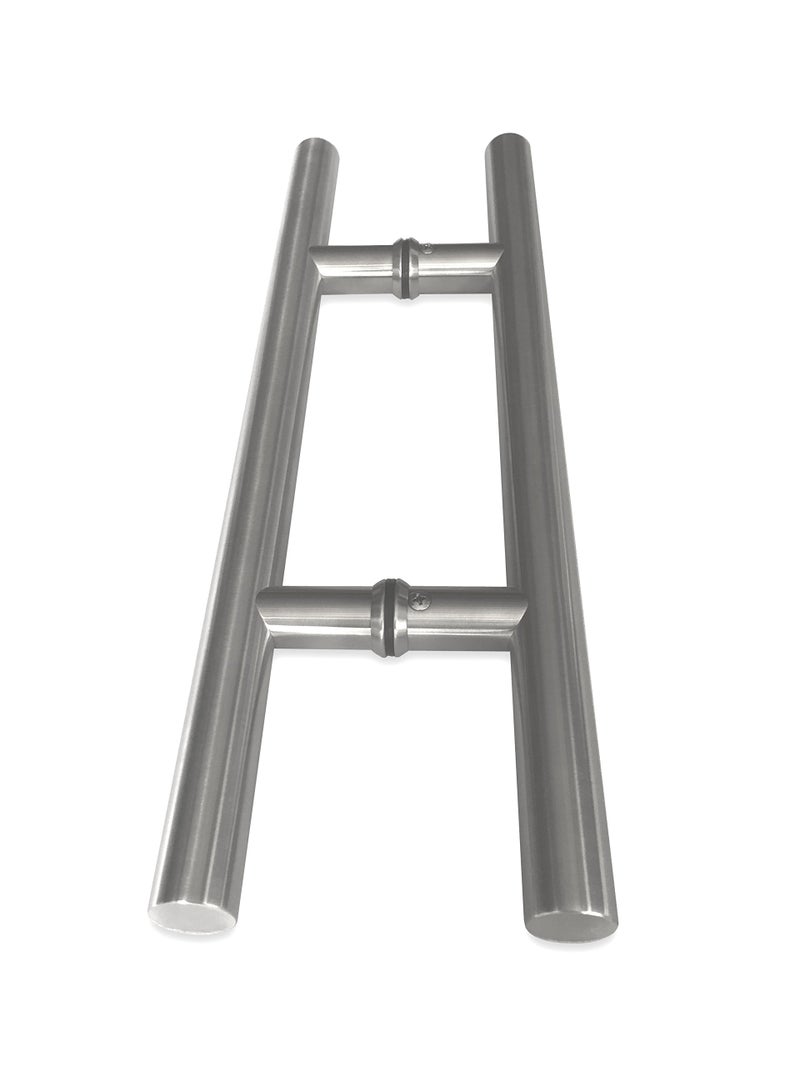 NHN Modern & Contemporary Double-Sided Ladder Style Push-Pull Stainless Door Handle (16 inches/406mm) for Steel, Aluminum and Glass Doors, Brushed Stainless Steel Finish (16 inch) - Image 2